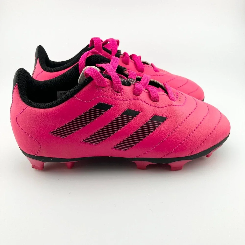 Adidas Goletto VIII FG Junior‎ Soccer Cleats Sz 10 Pink Black Lace Up Kids Shoes
